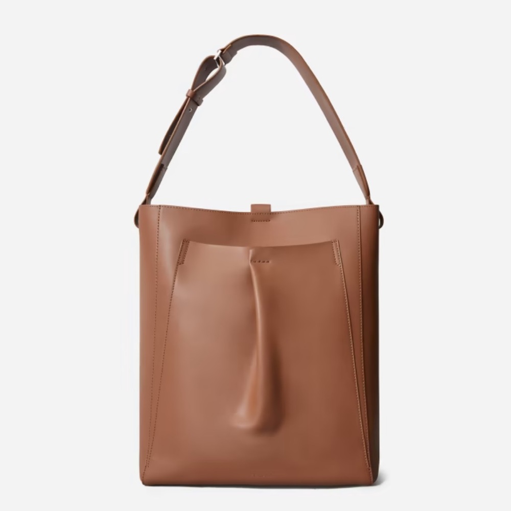 Everlane The Italian Leather Studio Bag Cognac Brown Brand New NWT
